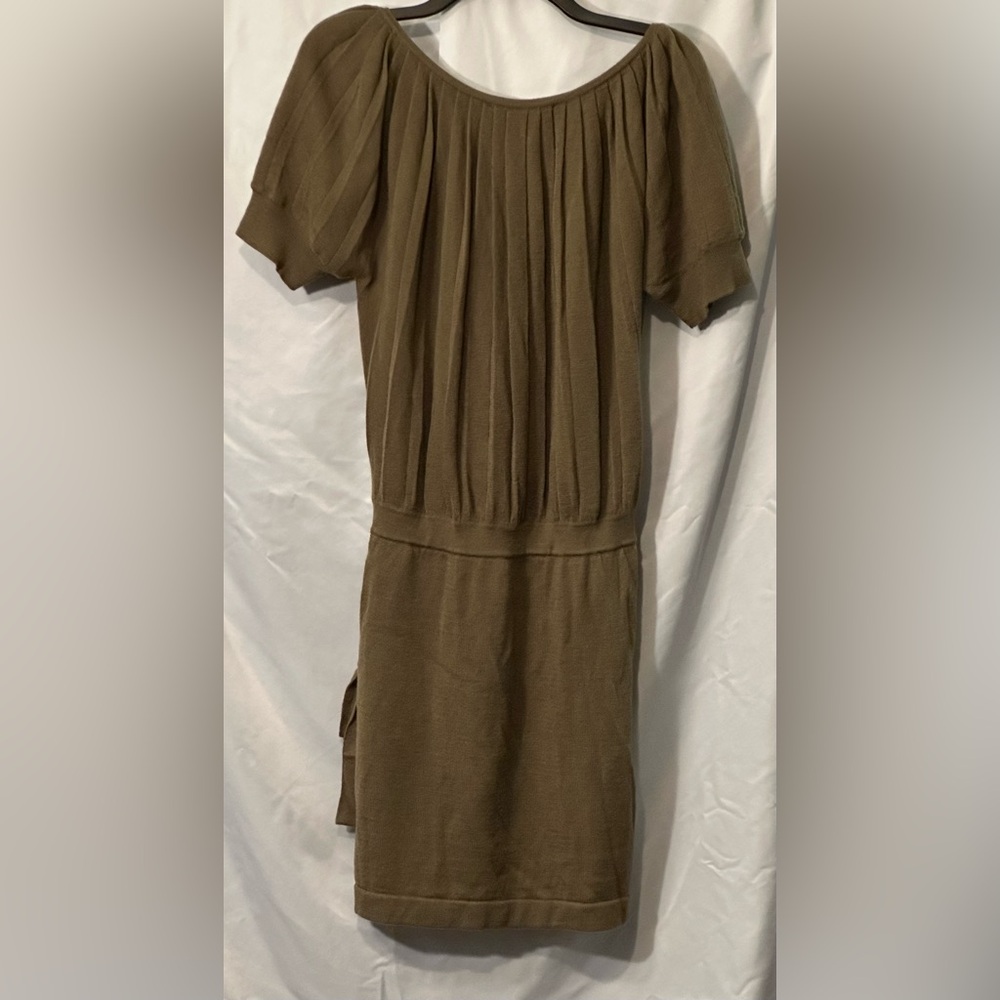 NWOT Ann Taylor LOFT medium knit dark green women’s dress - Picture 3 of 3